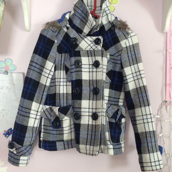 heavy  blue winter coat