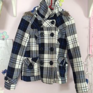 heavy  blue winter coat