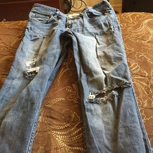 Distressed jeans