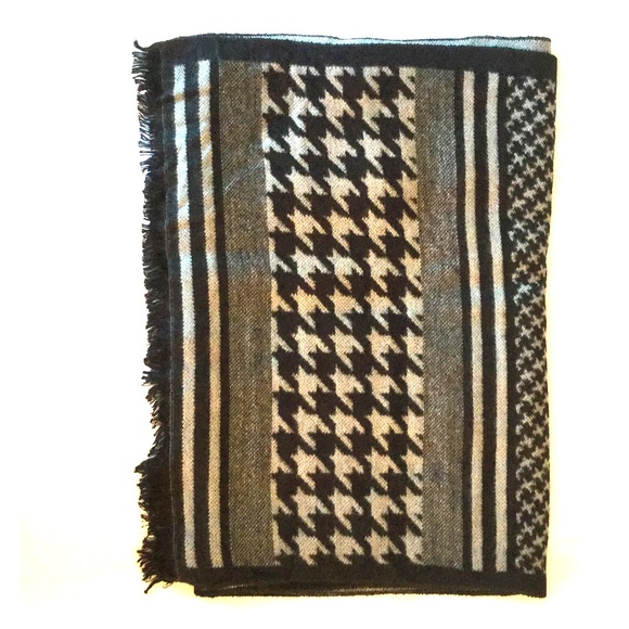 Black & Grey - pattern Scarf - softest fabric EVER
