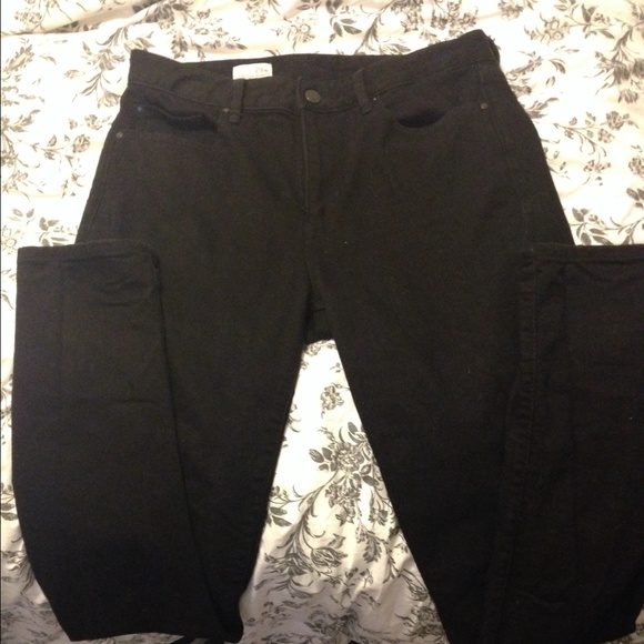 Worn once. Extra long, high waisted Gap jeans