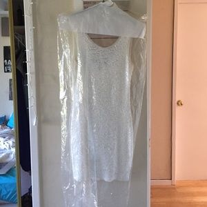 MCBG MAXAZRIA WhIte sequenced Nina Dress