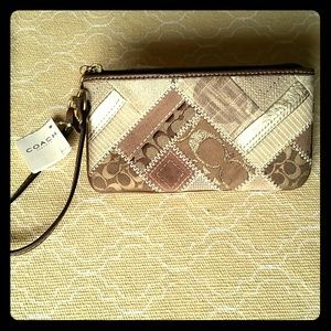 Coach patchwork wristlet