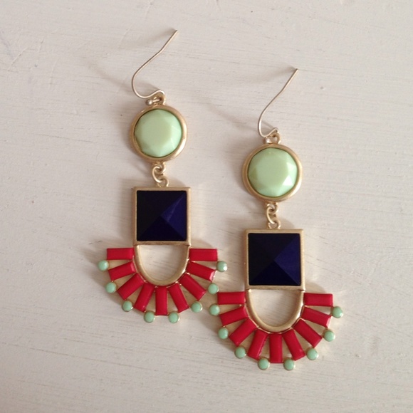 Multi Colored Statement Earrings