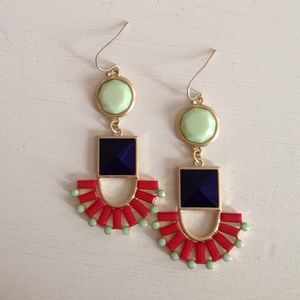 Multi Colored Statement Earrings