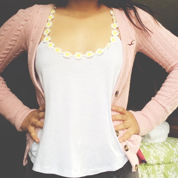 Pink Hollister cardigan