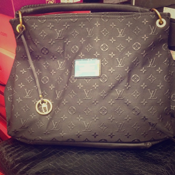 SOLD....Black Purse With Gold Accents