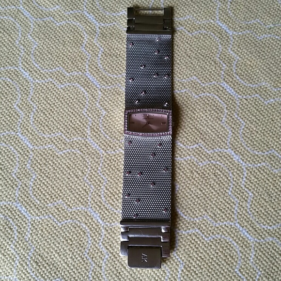 Anne Klein steel and crystal watch