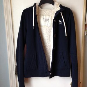 Abercrombie & Fitch Navy Fur Jacket!