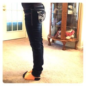 Hydraulic darn wash skinny jeans worn twice