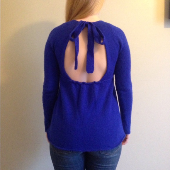 Free People Wool + Rabbit Hair Sweater w/ Keyhole - Picture 3 of 4