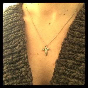 VINTAGE Diamond cross necklace