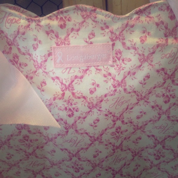 Longaberger breast cancer awareness hand bag