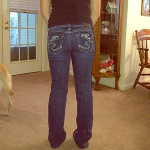 Suki flap silver jeans