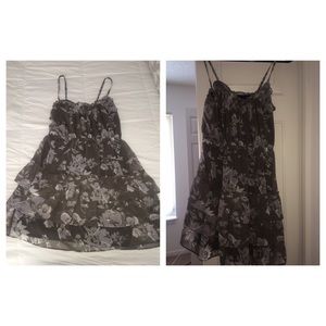 Grey floral dress