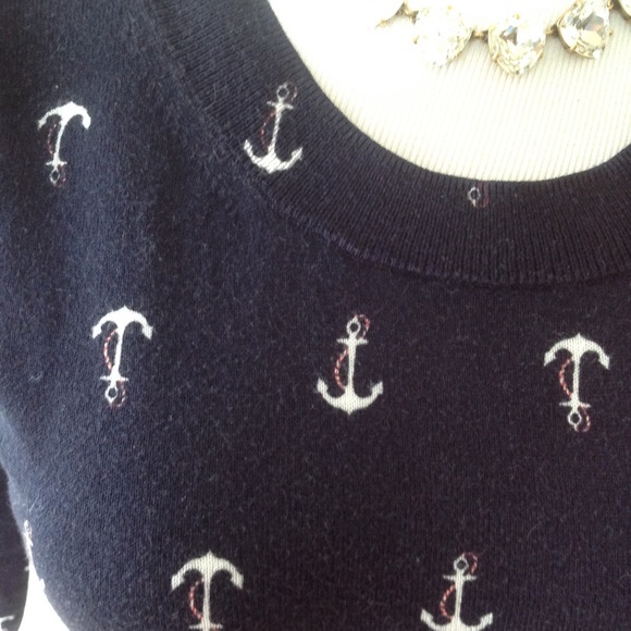 Rare! J.Crew Anchor Sweater - Picture 2 of 3