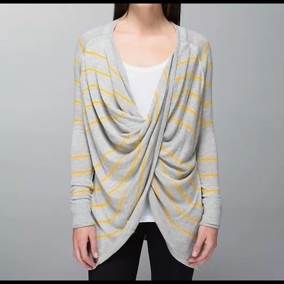 🚫Sold🚫Lululemon twist and wrap -grey with yellow