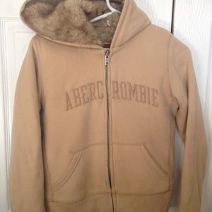 Abercrombie fur lined hoodie/jacket full zip
