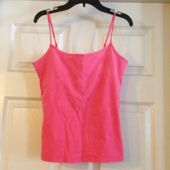 Pink spaghetti strap tank top