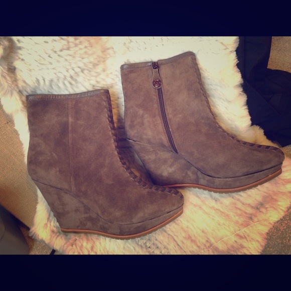 ISOLA Zurich Suede mauve grey Wedge Ankle Boot 11