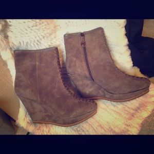 ISOLA Zurich Suede mauve grey Wedge Ankle Boot 11