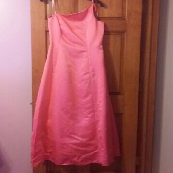 Peach prom dress