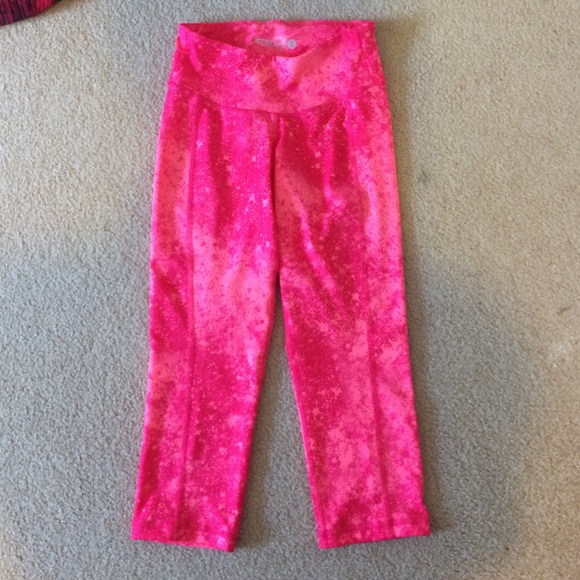 bright pink running pants