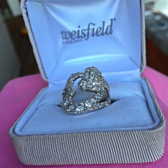 double heart sterling silver ring - Picture 4 of 4