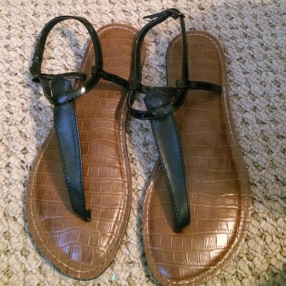 Black summer sandals