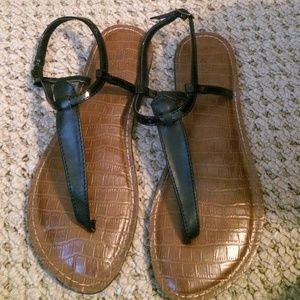 Black summer sandals