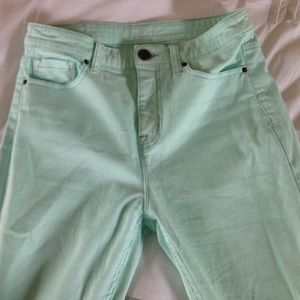Mint green jeans
