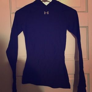 Under amour fleece lined cold gear with a hood