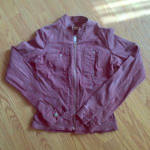Burgundy jean jacket