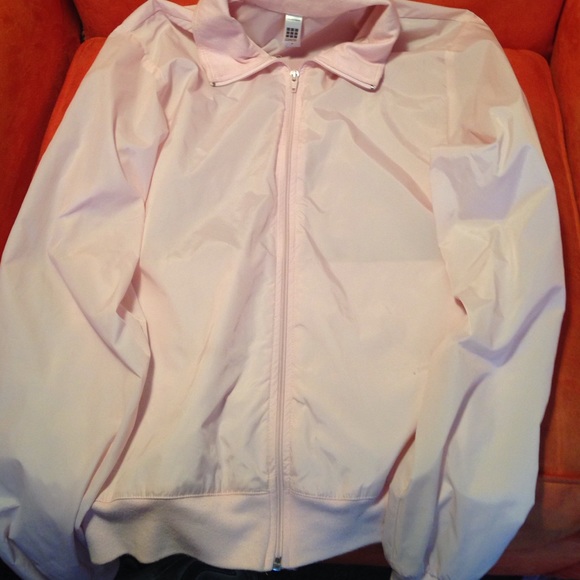 Pink American Apparel wind breaker