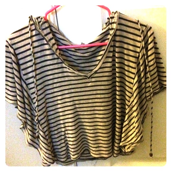 Poncho inspired shirt with hood. From Marshalls.