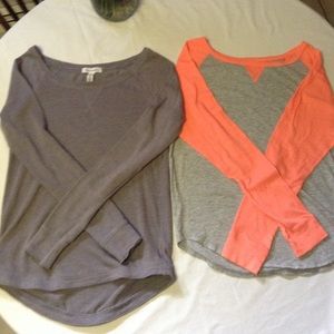 2 aero shirts long sleeve $10new condition