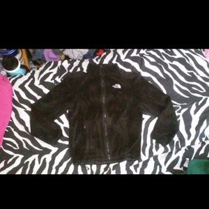 Black fuzzy osito North Face