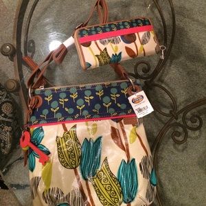Fossil handbag and matching wallet