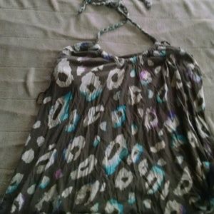 American eagle, shoulder tie, cheetah print shirt.