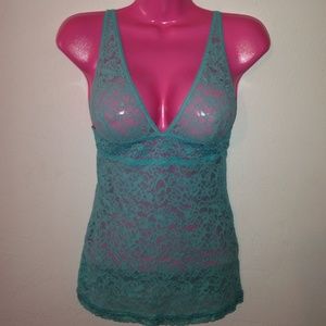 Victoria's Secret Baby Blue Lace Teddy/Nightie