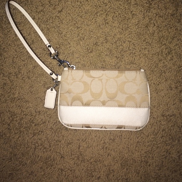 white coach wristlet