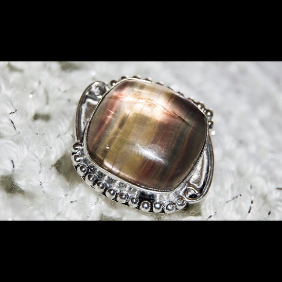 ✂️SALE✂️Handmade Lampwork Dichroic Ring Size 8 - Picture 2 of 4