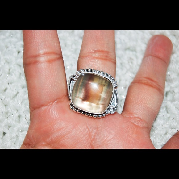 ✂️SALE✂️Handmade Lampwork Dichroic Ring Size 8 - Picture 4 of 4