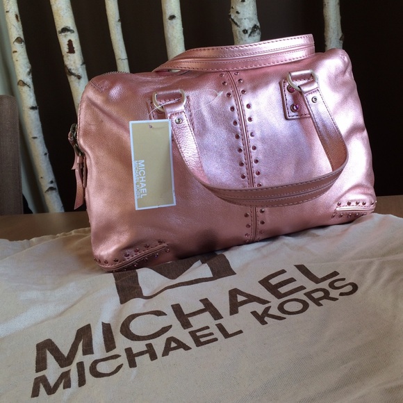 Michael Kors Handbags - Michael Kors soft pink purse with jewels