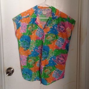 Vintage tropical button up
