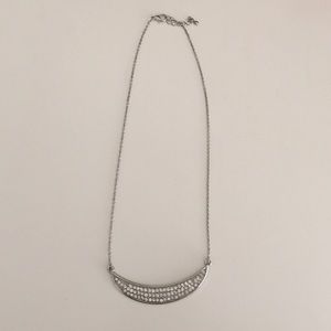 Cute crescent silver necklace