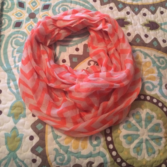 Orange Chevron scarf