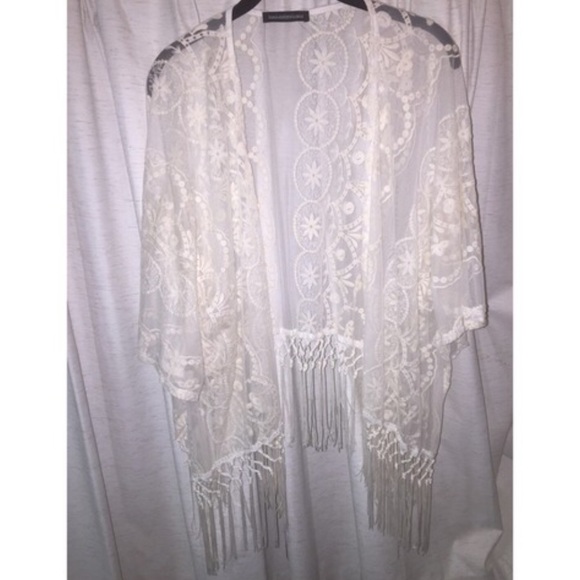 White see through kimono
