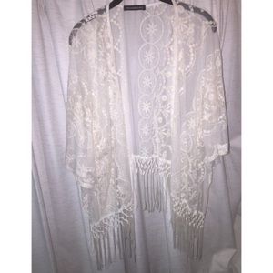 White see through kimono