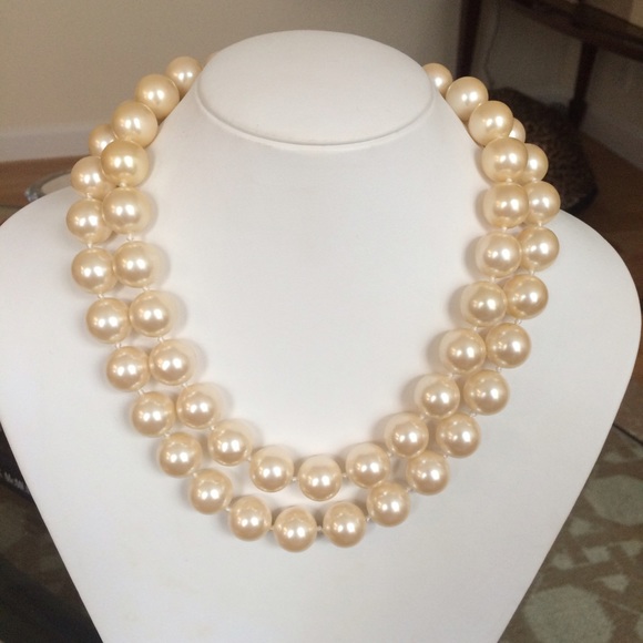 Gigantic Monet Pearl Double Strand